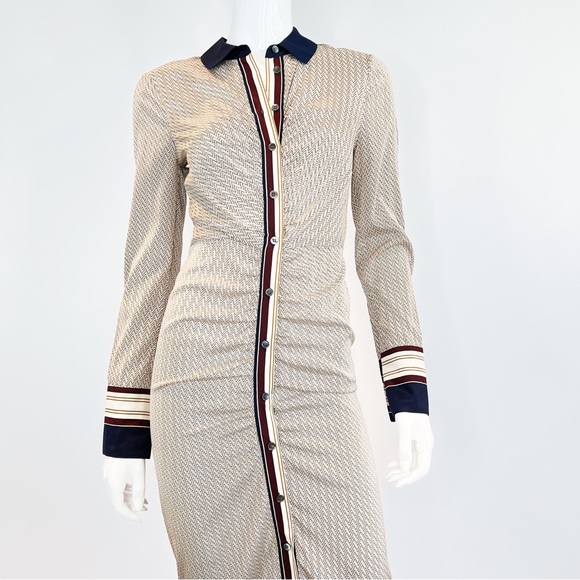 Shirt Dress Button Down Silk Dress Work Dress Long Sleeve Dress - Picture 9 of 17